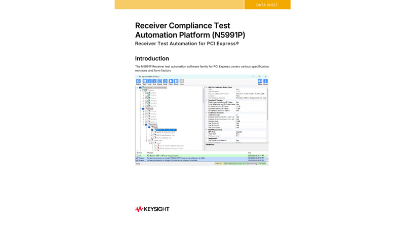 N5991 Receiver Compliance Test Automation Platform